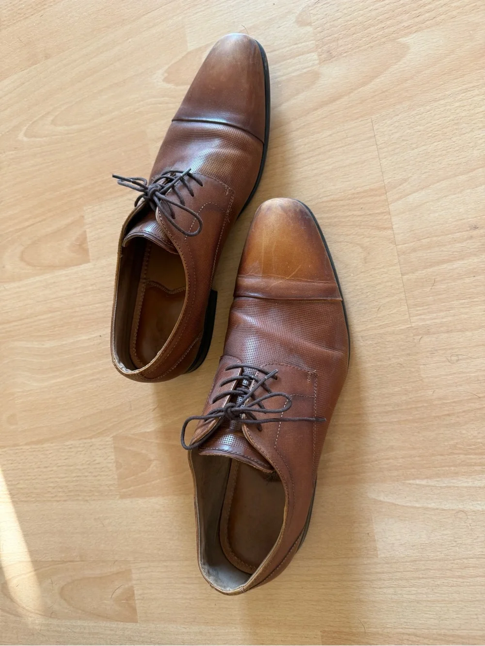 Aldo Vintage Brown Leather Lace-Up Oxfords